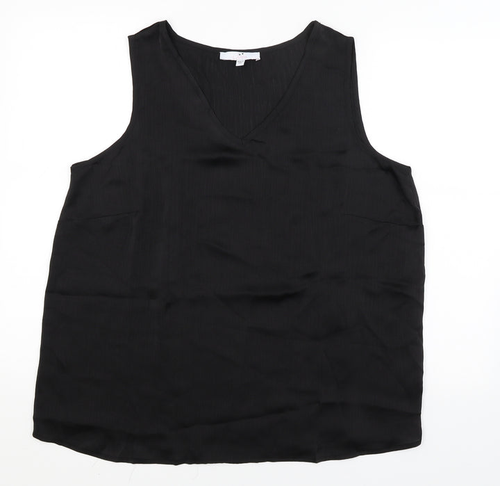 Julipa Womens Black Basic Tank Size 16