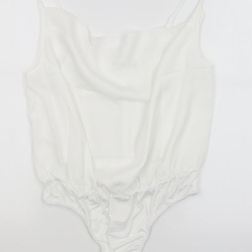 Missguided Womens White   Bodysuit One-Piece Size 16