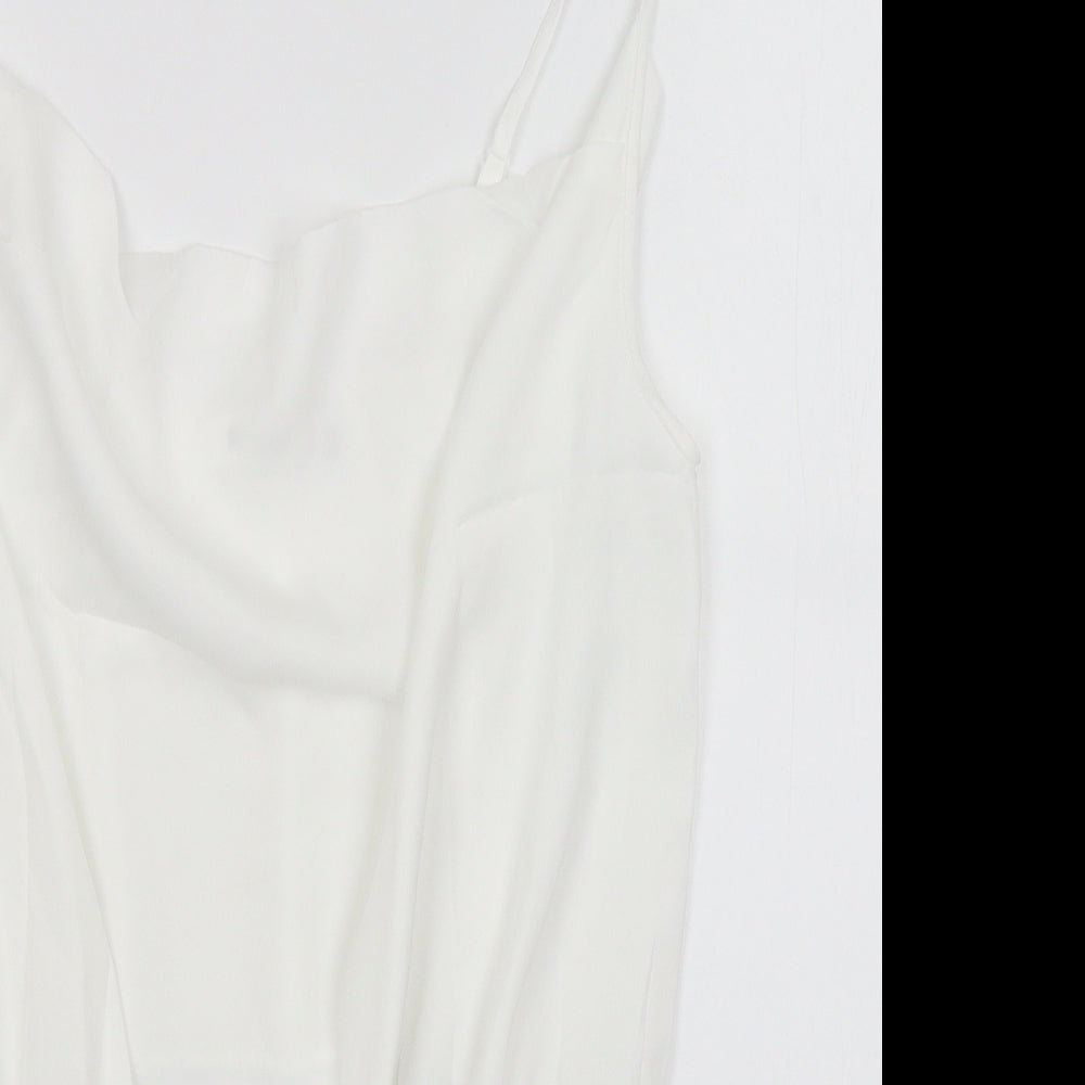 Missguided Womens White   Bodysuit One-Piece Size 16