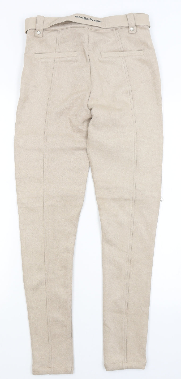 Manier De Voir Womens Beige   Trousers  Size 8 L28 in