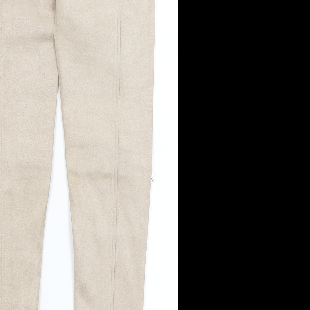 Manier De Voir Womens Beige   Trousers  Size 8 L28 in