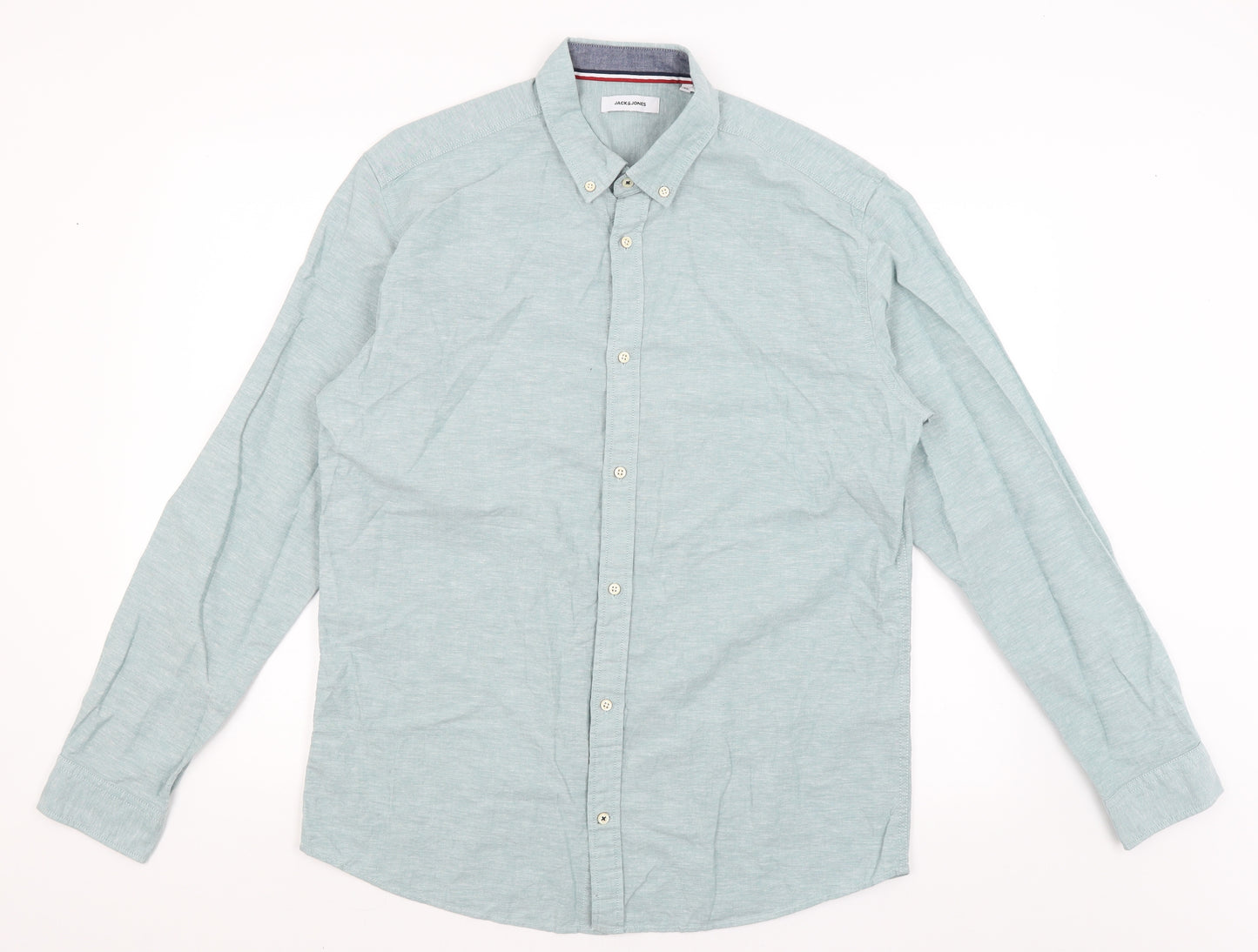 Jack Jones Mens Blue    Dress Shirt Size XL