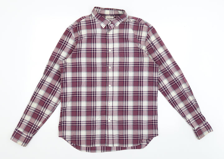 Old Navy Mens Red Plaid Button-Up Size S