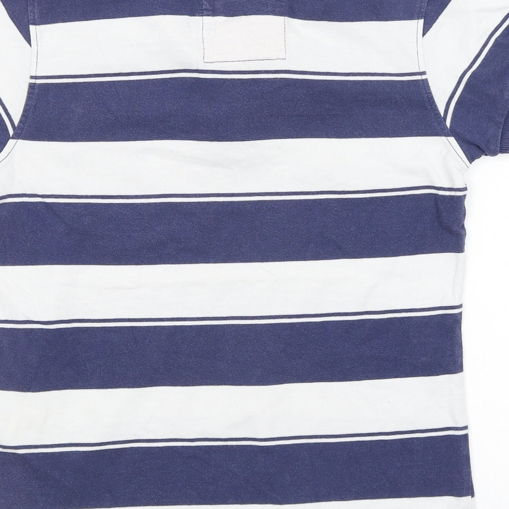 H&M Boys Blue Striped  Basic T-Shirt Size 9-10 Years