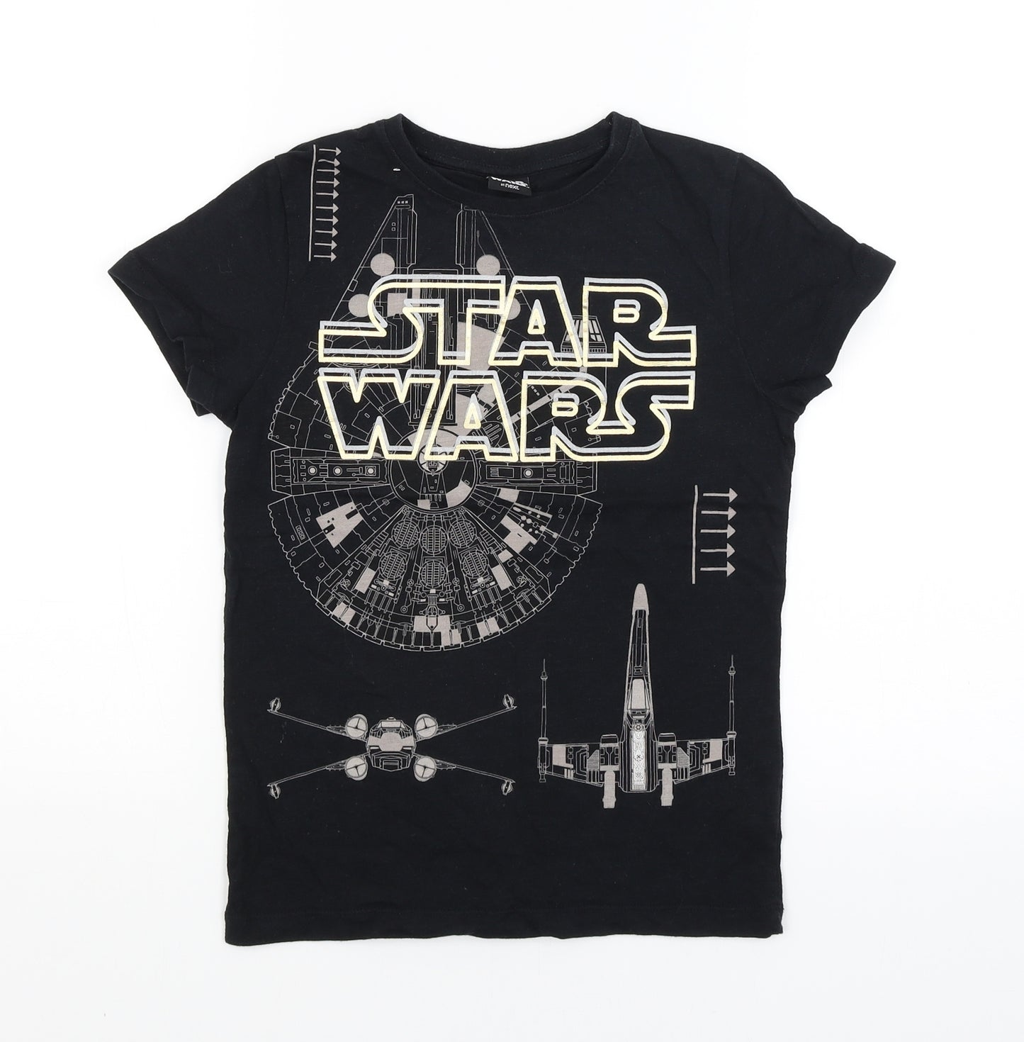 NEXT Boys Black   Basic T-Shirt Size 9 Years  - Star Wars