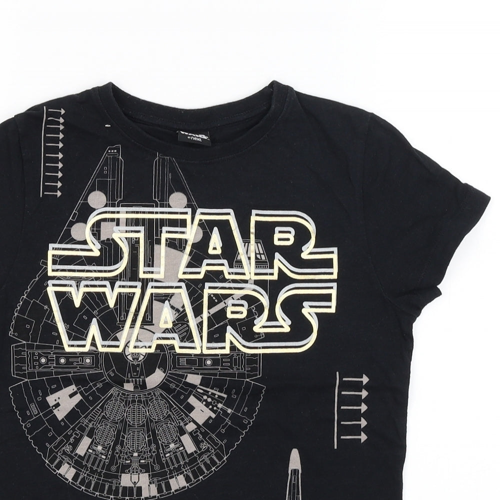 NEXT Boys Black   Basic T-Shirt Size 9 Years  - Star Wars
