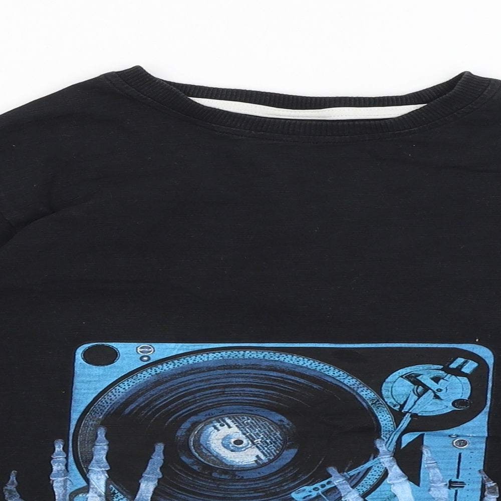 NEXT Boys Black   Basic T-Shirt Size 9 Years  - X-Ray DJ