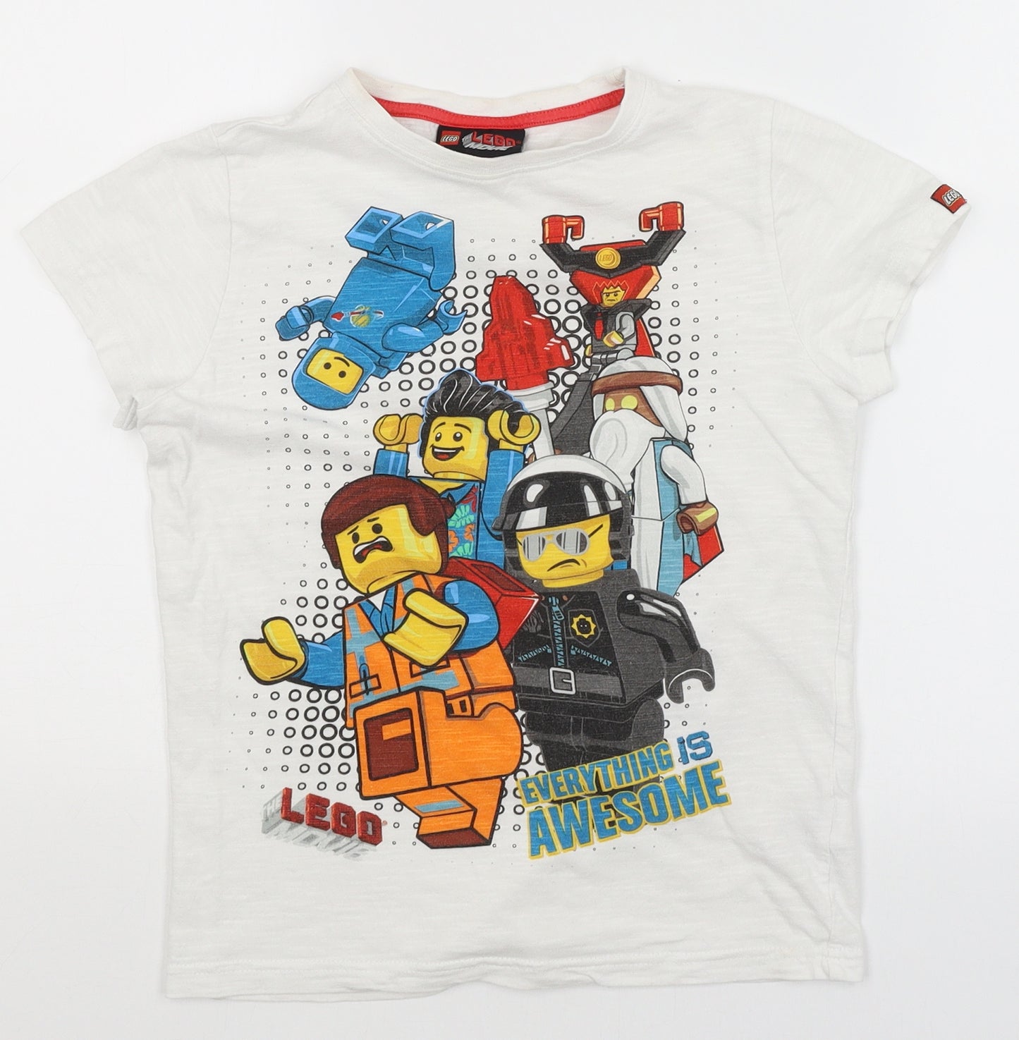 LEGO Boys White   Basic T-Shirt Size 9 Years  - Lego Movie