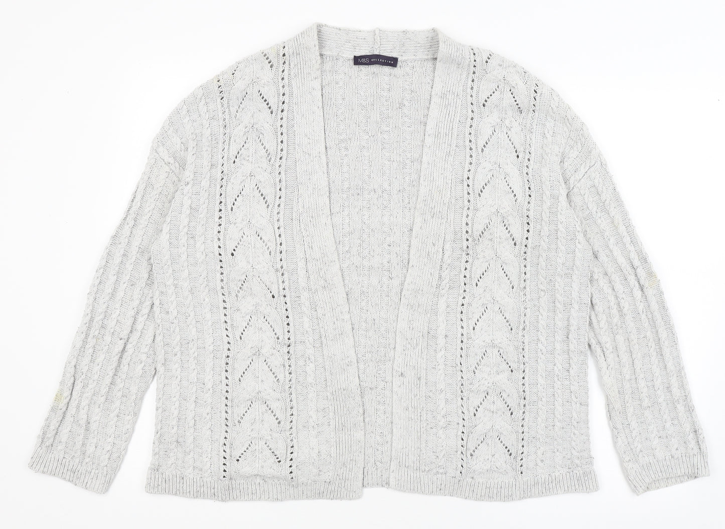 M&S Womens Grey   Wrap Jumper Size 16