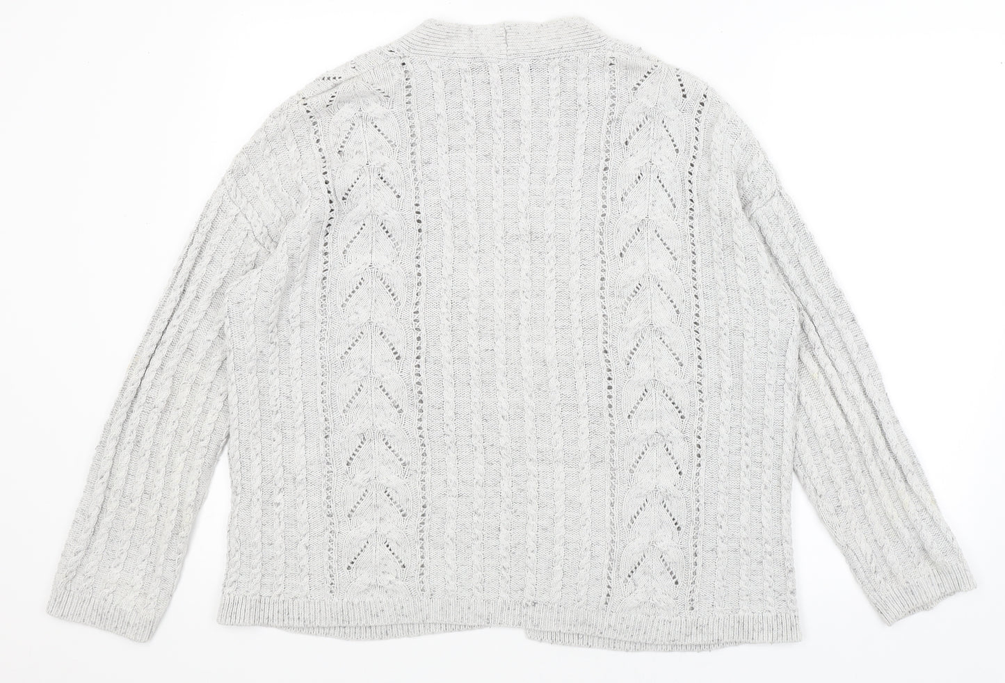 M&S Womens Grey   Wrap Jumper Size 16