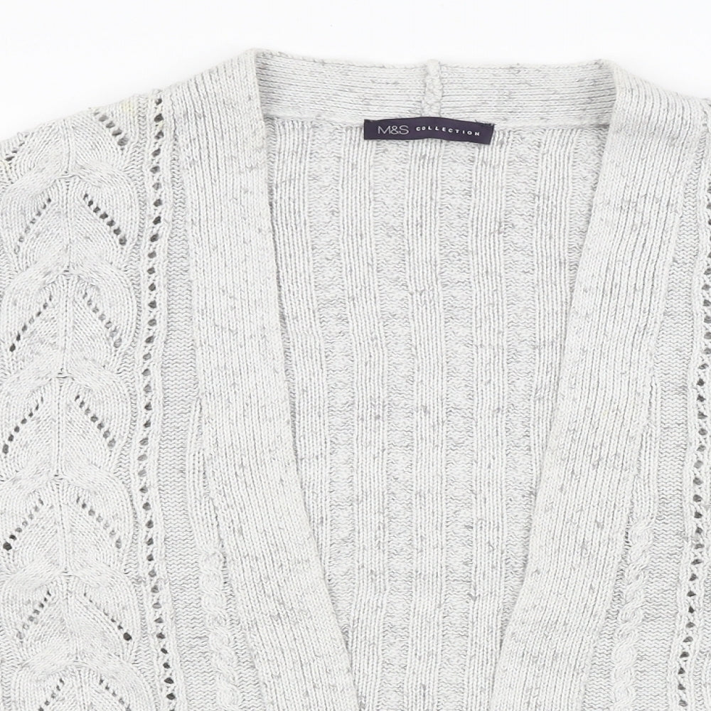 M&S Womens Grey   Wrap Jumper Size 16