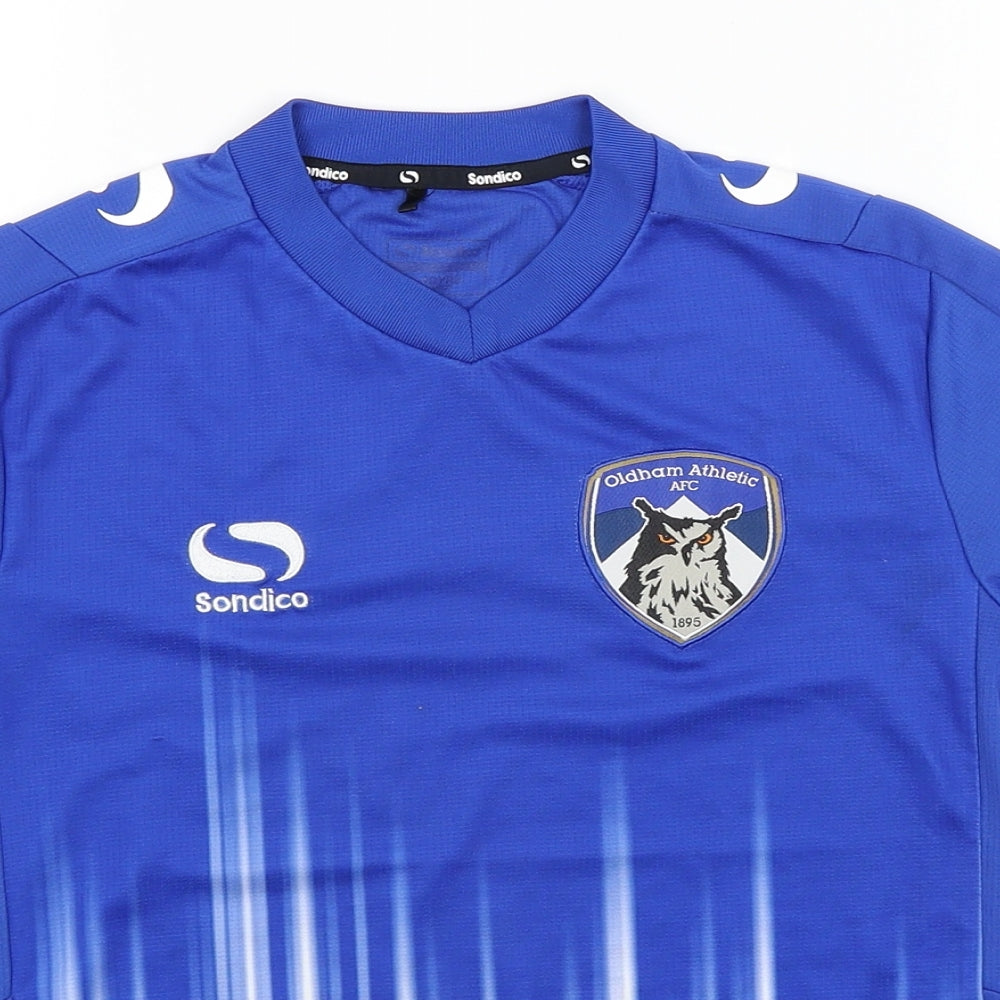 Sondico Boys Blue   Basic T-Shirt Size 9-10 Years  - Oldham Athletic AFC