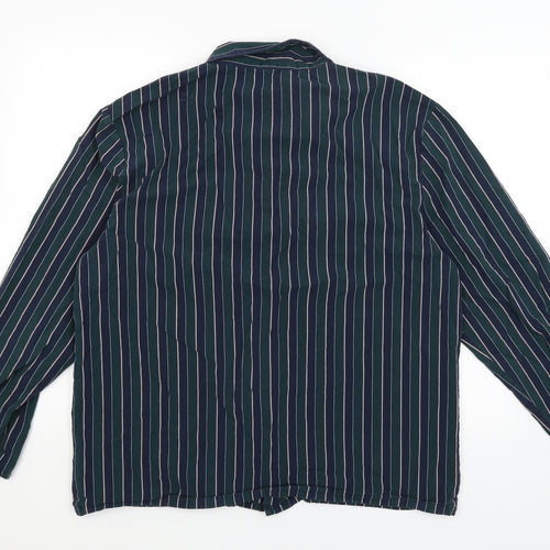 TU Mens Green Striped   Pyjama Top Size L