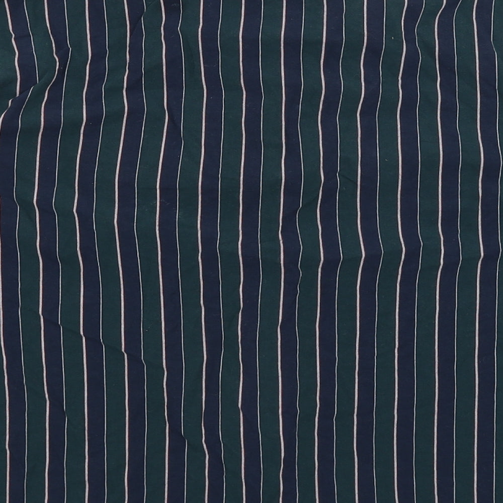 TU Mens Green Striped   Pyjama Top Size L