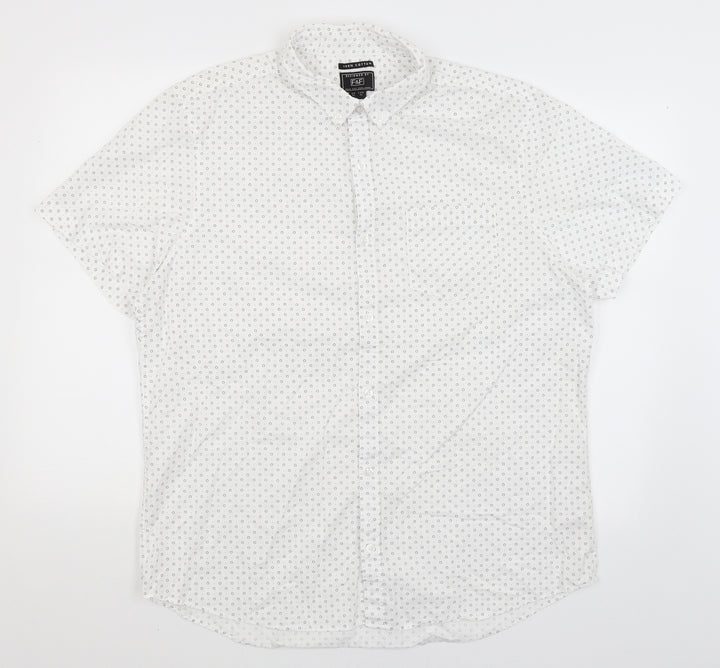 F&F Mens White Button-Up Size XL