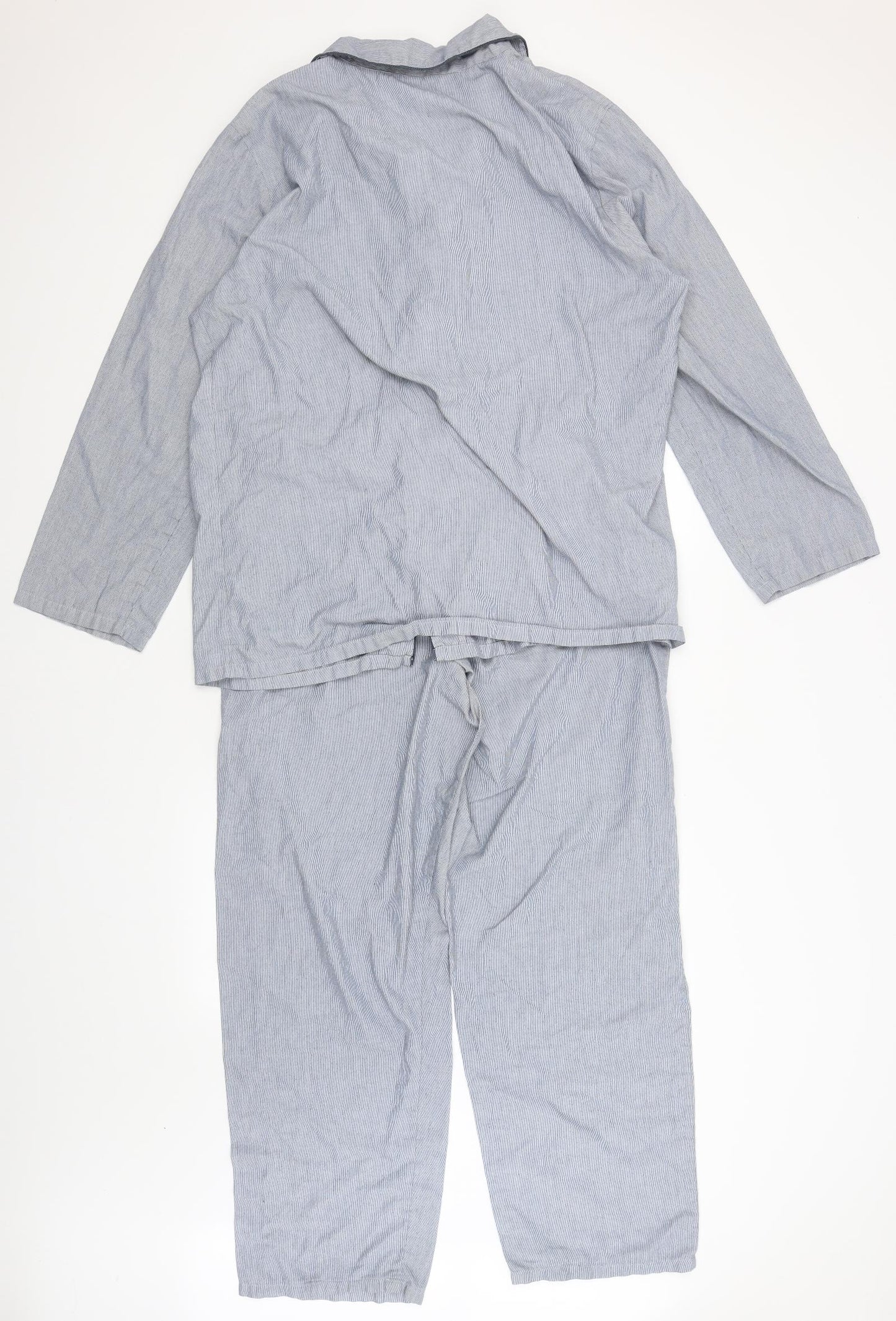 F&F Mens Blue Solid   Pyjama Set Size L