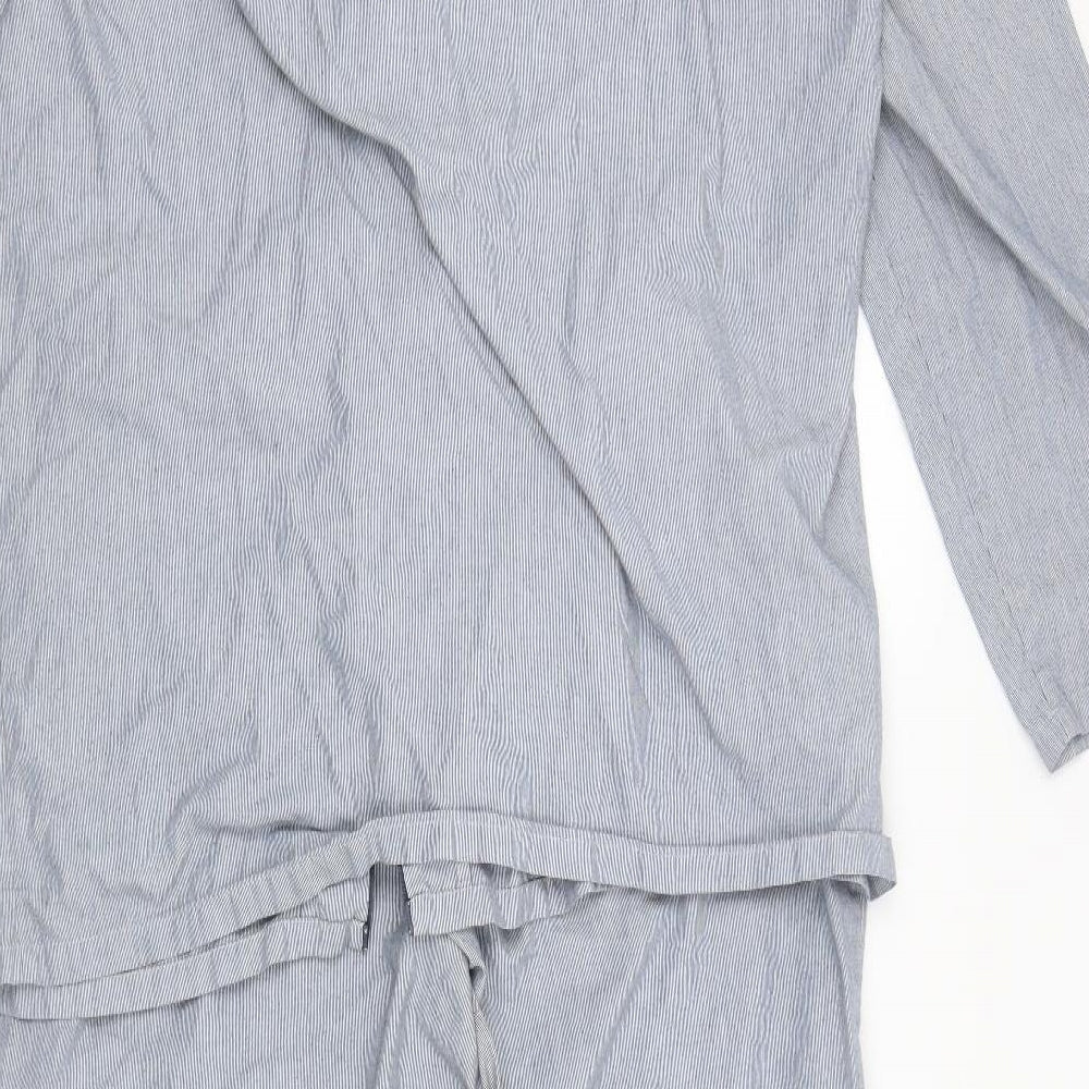 F&F Mens Blue Solid   Pyjama Set Size L
