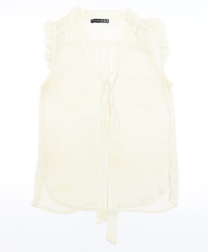 Atmosphere Womens Ivory Basic Blouse Size 8