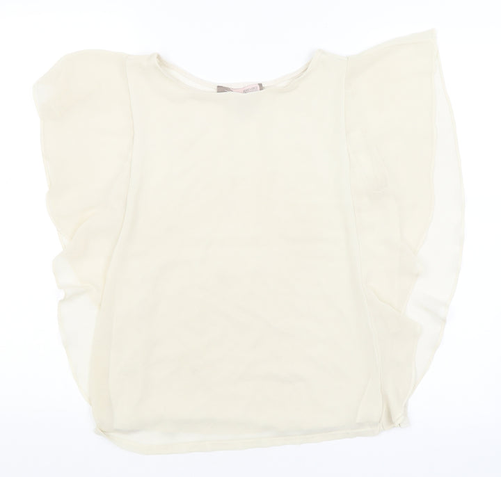 FOREVER 21 Womens Ivory Basic Blouse Size S