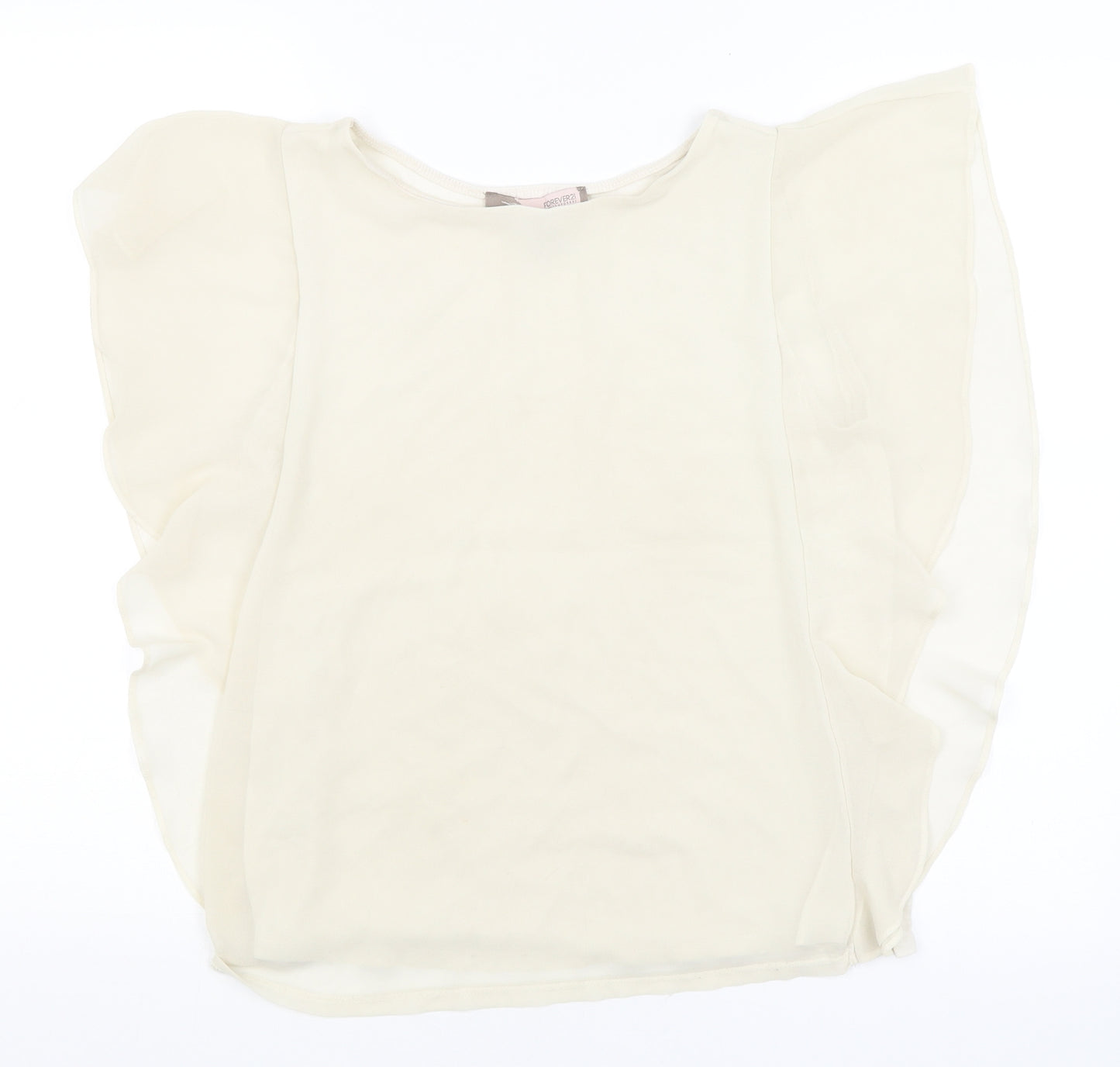 FOREVER 21 Womens Ivory   Basic Blouse Size S