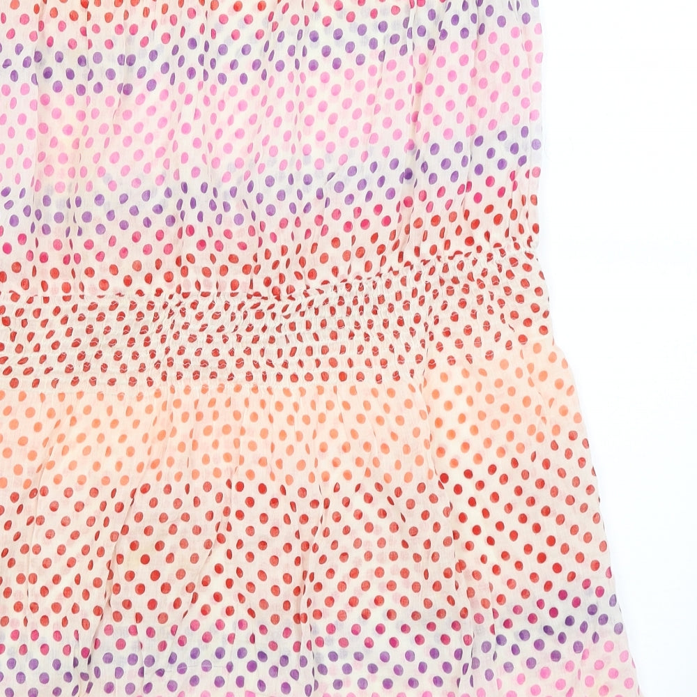 Topshop Womens Ivory Polka Dot  Bodycon  Size M