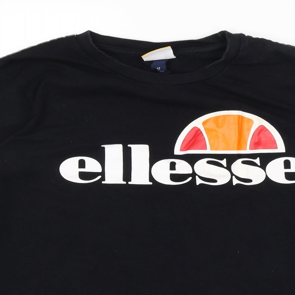 ellesse Womens Black   Basic T-Shirt Size 12