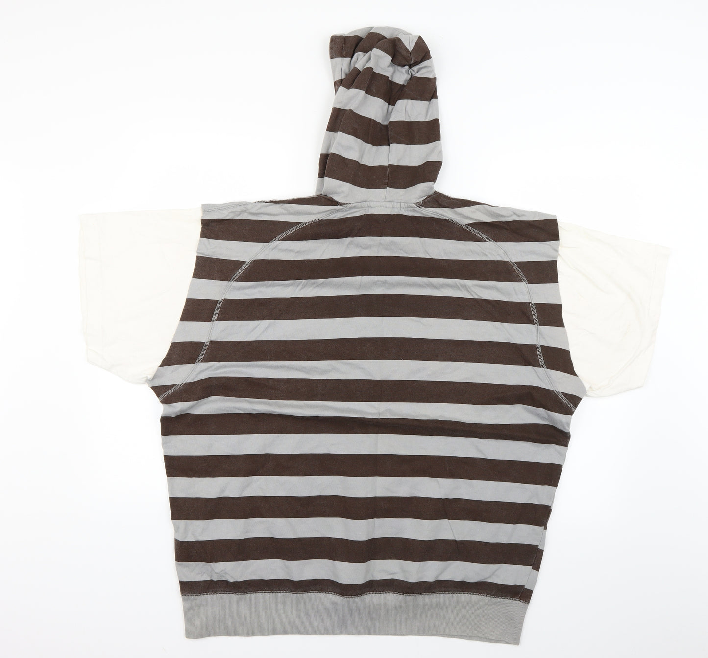 Lyle & Scott Mens Multicoloured Striped  Pullover Hoodie Size XL