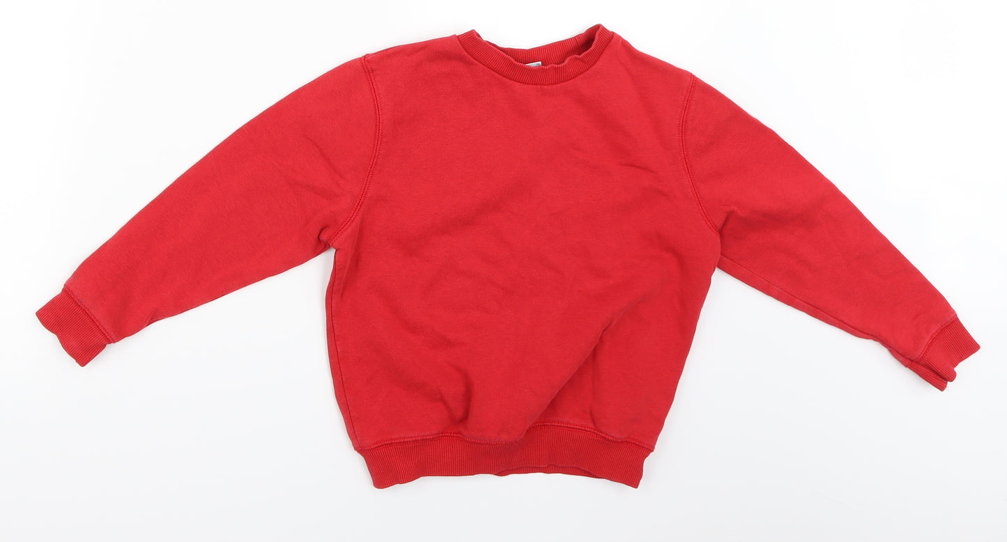 TU Boys Red   Pullover Jumper Size 4 Years
