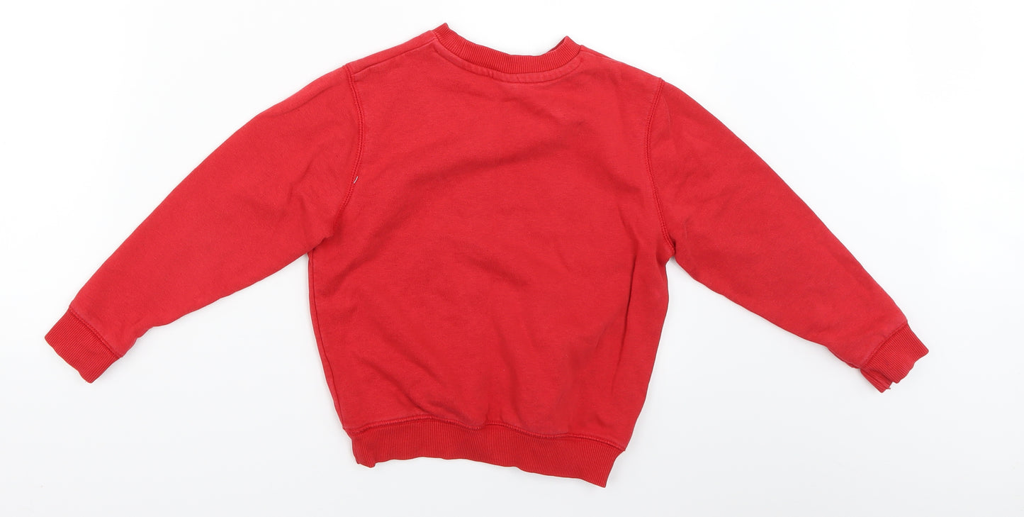 TU Boys Red   Pullover Jumper Size 4 Years