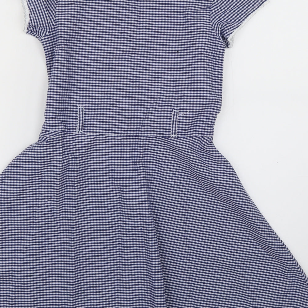 TU Girls Blue Plaid  Fit & Flare  Size 10 Years