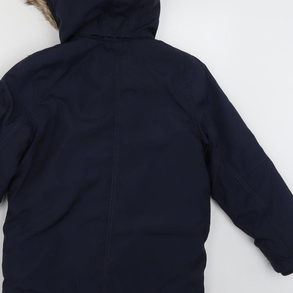 H&M Boys Blue   Windbreaker Coat Size 7-8 Years