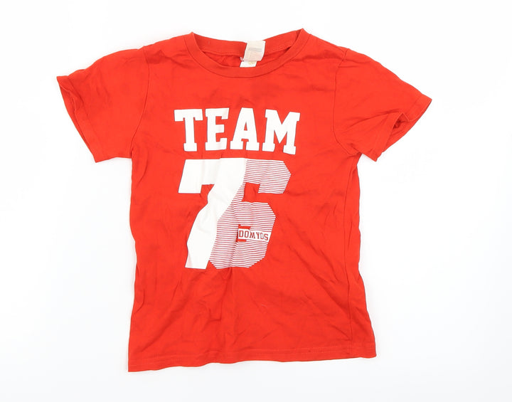 DECATHLON Boys Orange   Basic T-Shirt Size 5 Years
