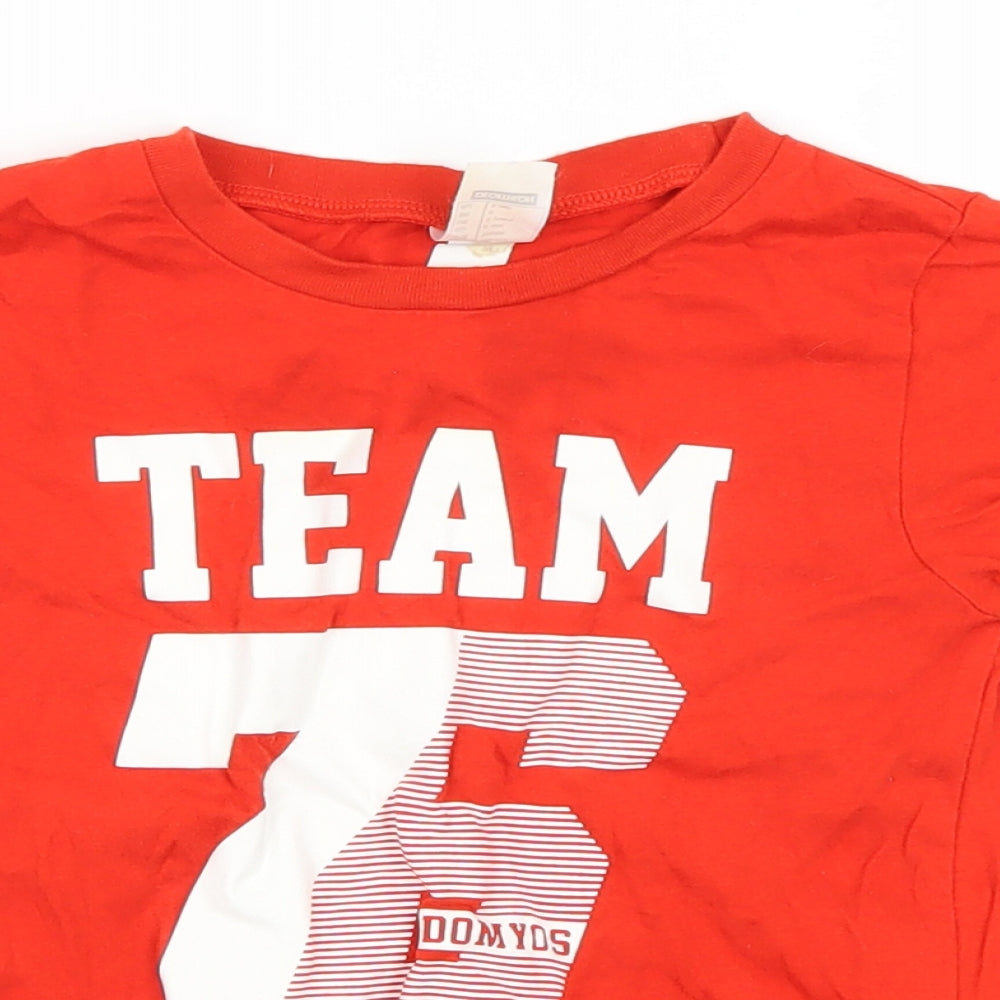 DECATHLON Boys Orange   Basic T-Shirt Size 5 Years