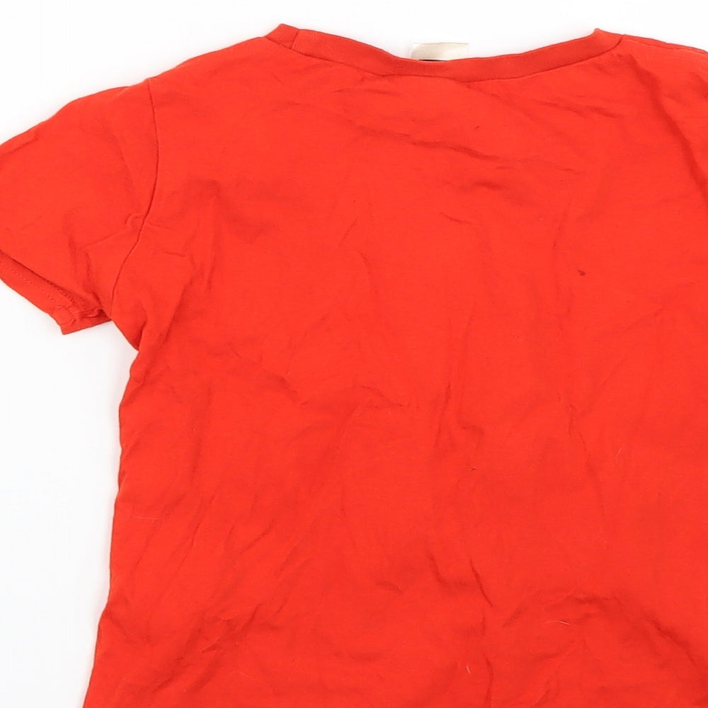 DECATHLON Boys Orange   Basic T-Shirt Size 5 Years