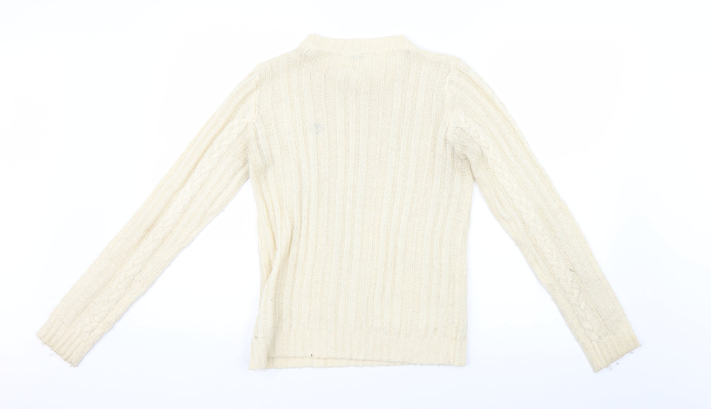 blonde + blonde Womens Ivory   Pullover Jumper Size 8
