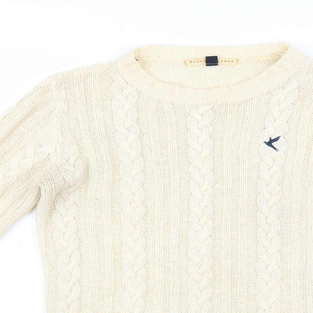 blonde + blonde Womens Ivory   Pullover Jumper Size 8