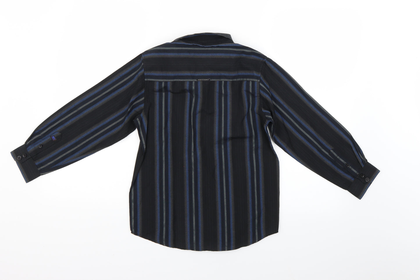 Point Zero Boys Black Striped  Basic Button-Up Size 6 Years