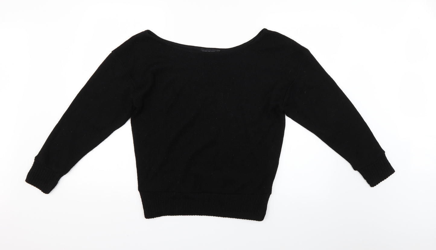 PRETTYLITTLETHING Womens Black   Pullover Jumper Size S