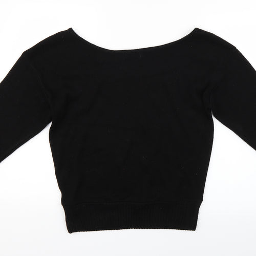 PRETTYLITTLETHING Womens Black   Pullover Jumper Size S