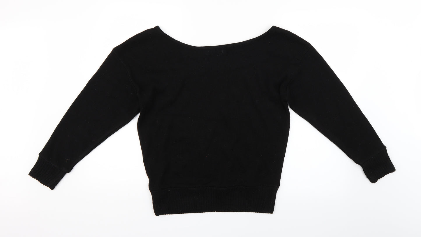PRETTYLITTLETHING Womens Black   Pullover Jumper Size S