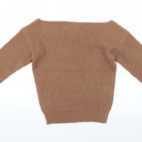 Boohoo Womens Brown   Pullover Jumper Size S