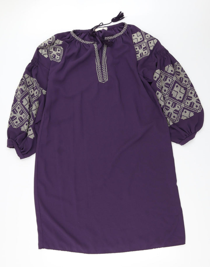 Jasmina Paris Womens Purple   Shift  Size M