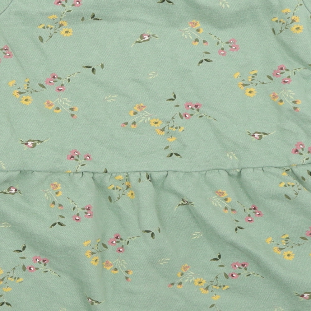 George Girls Green Floral  Fit & Flare  Size 5-6 Years