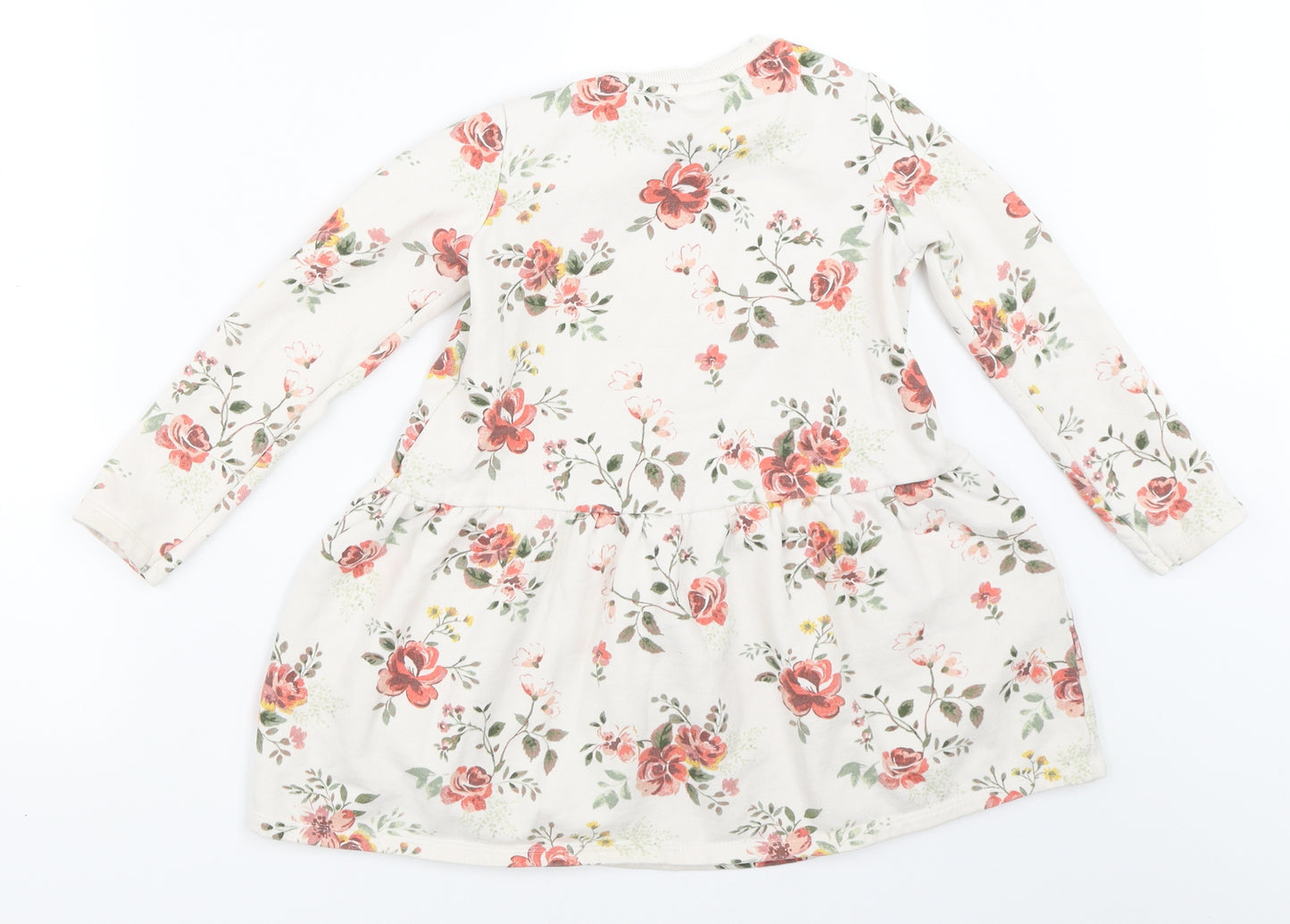 George Girls Ivory Floral  Fit & Flare  Size 5-6 Years