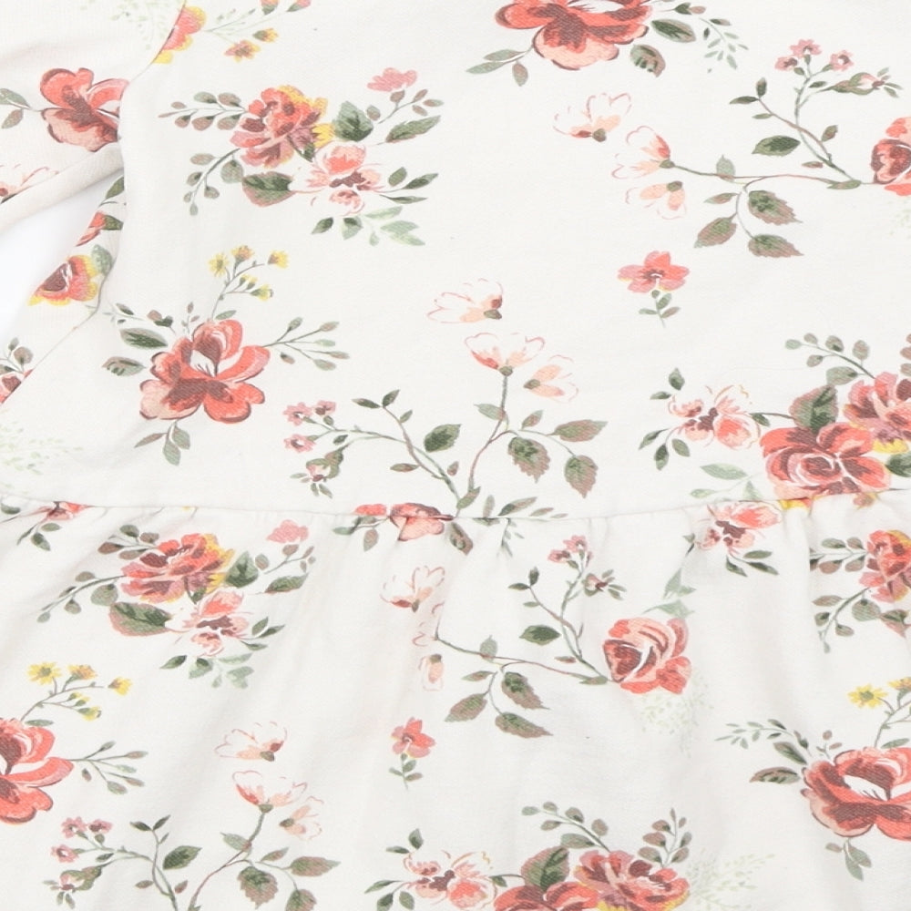 George Girls Ivory Floral  Fit & Flare  Size 5-6 Years