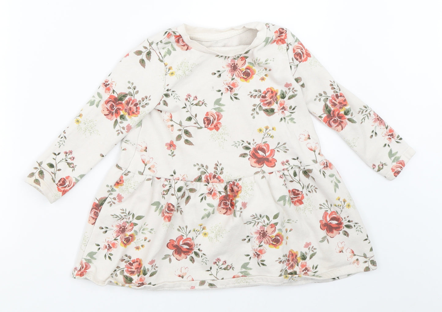 George Girls Ivory Floral  Fit & Flare  Size 2-3 Years