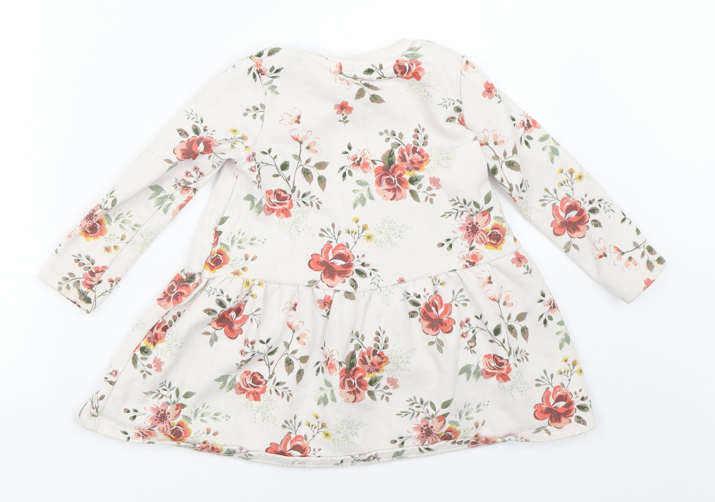 George Girls Ivory Floral  Fit & Flare  Size 2-3 Years
