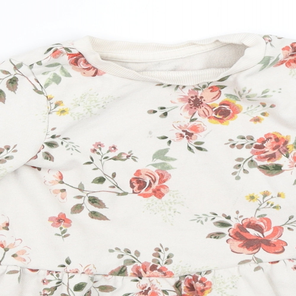 George Girls Ivory Floral  Fit & Flare  Size 2-3 Years