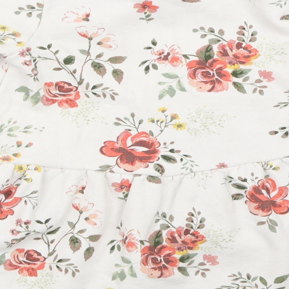 George Girls Ivory Floral  Fit & Flare  Size 2-3 Years