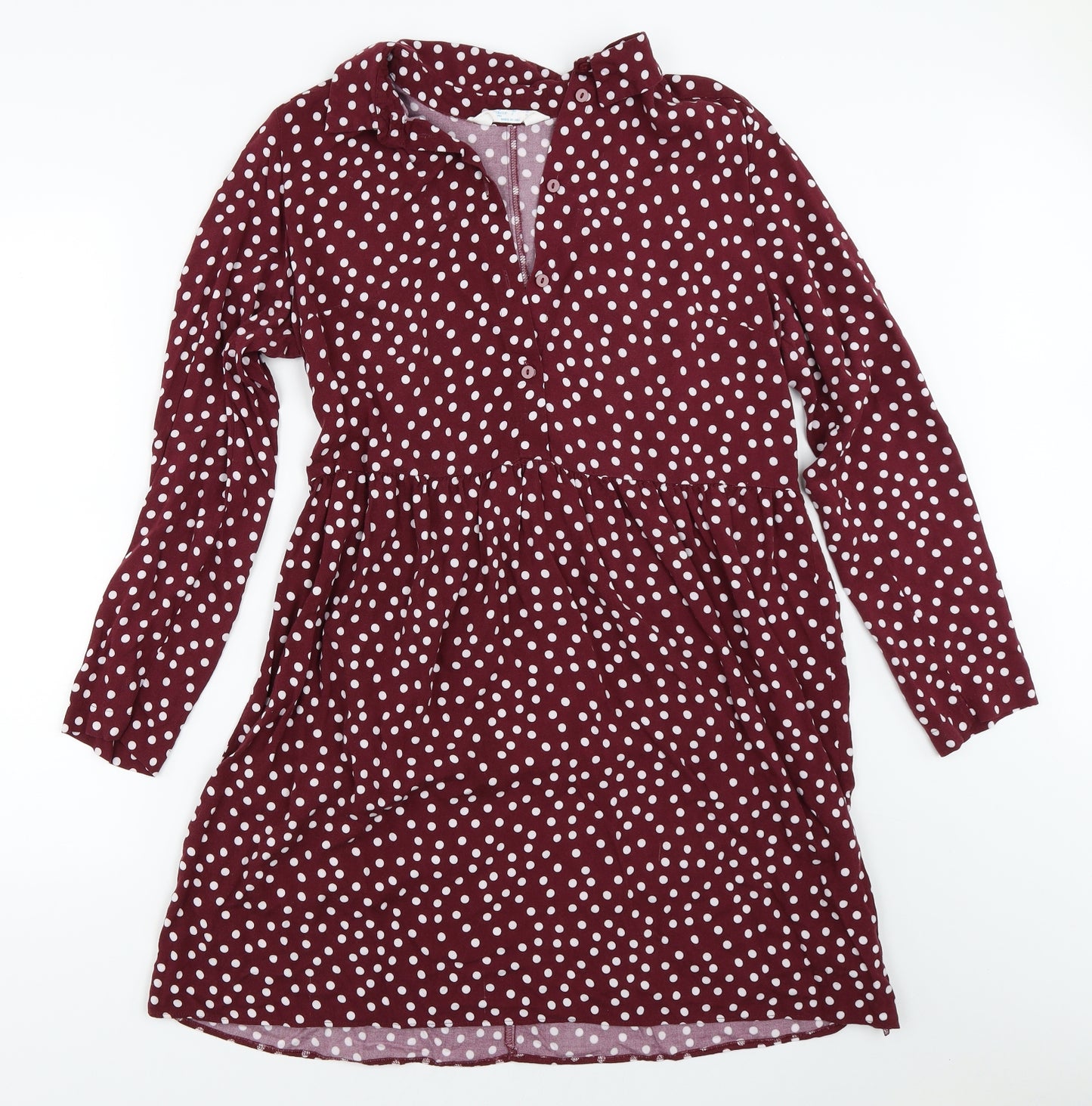 Primark Womens Purple Polka Dot  Fit & Flare  Size 14